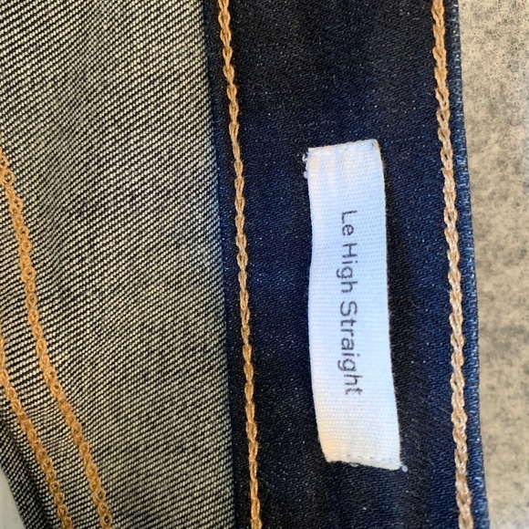 Frame Denim Le High Straight Fringe Hem Jeans in Pine Knoll - Picture 10 of 12